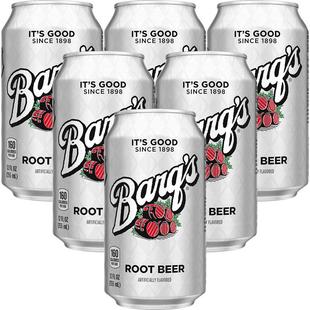 美国树根啤酒355ml 进口barg's root beer巴格斯根汁汽水