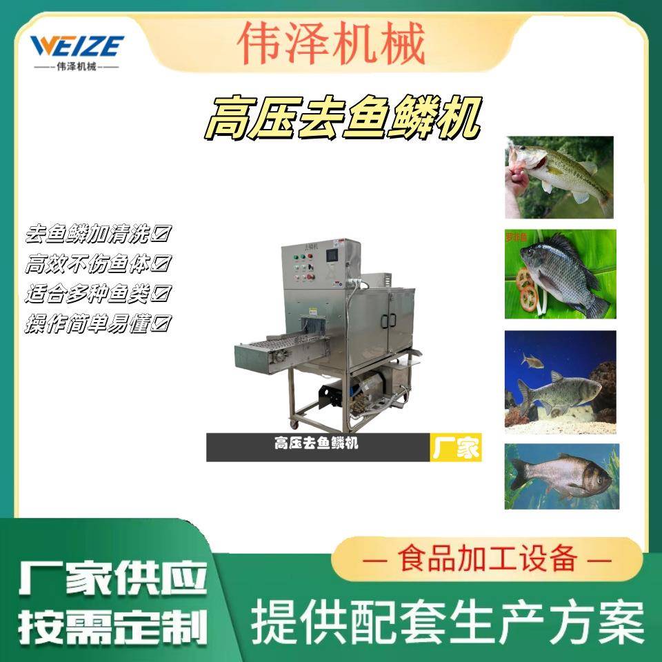 去鳞开背一体机高压去鱼鳞机器水产加工设备全自动杀鱼机