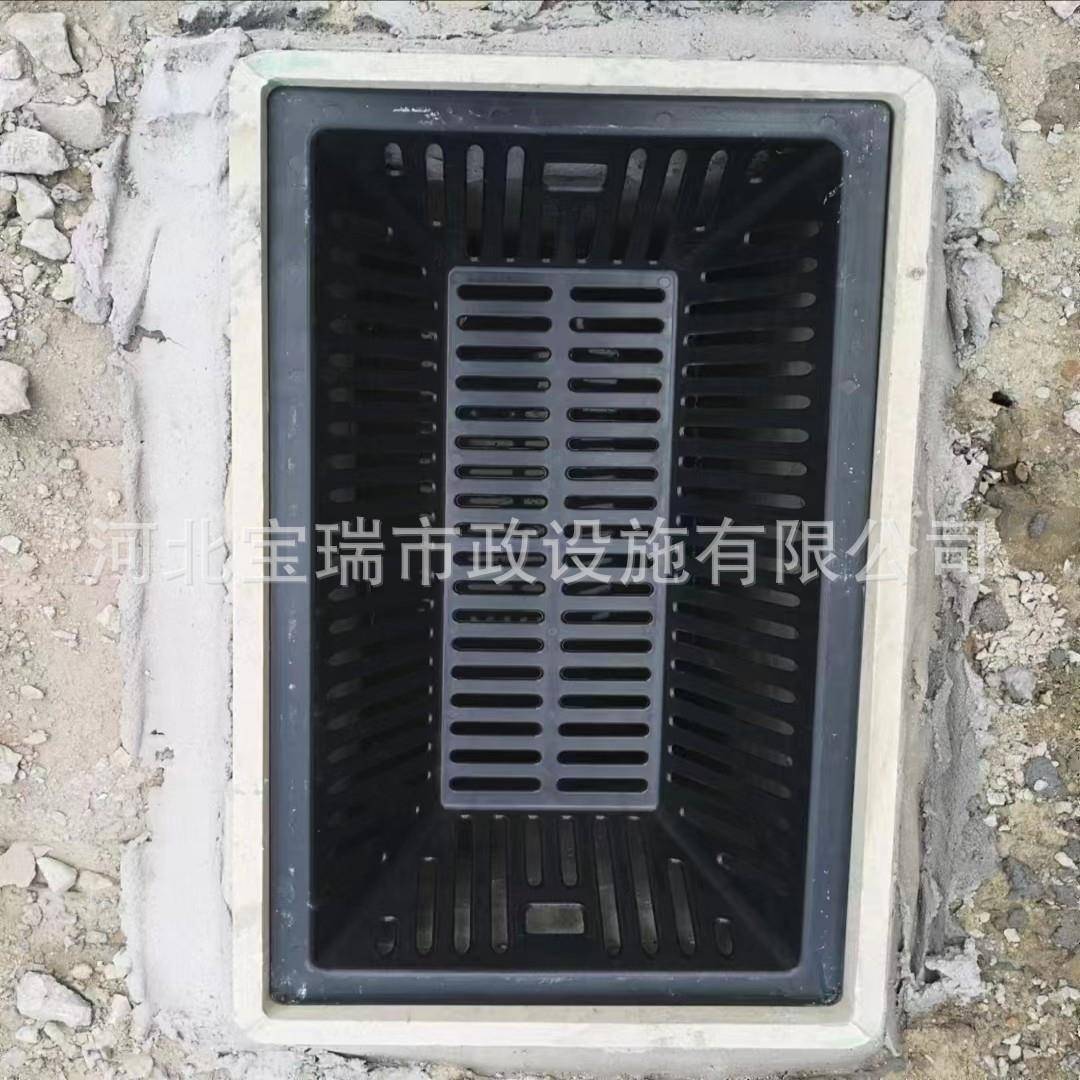 方形PE塑料截污挂篮截污框下沉式排水井雨水篦子不锈钢截污篮