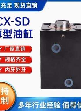 薄型油缸液压缸SD20/25/32/40/50*10*30*63*80*100模具方形小油缸