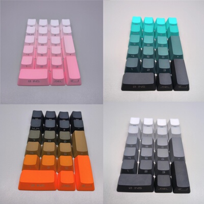 KCPMASTER小键盘21键侧刻键帽透光pbt材质oem高度渐变机械键盘帽