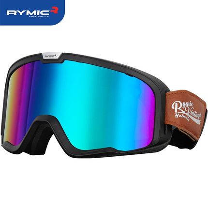 复古全盔大镜片泡泡镜R980头盔风镜摩托车护目镜rymic头盔镜片