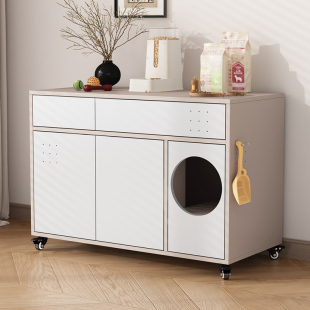 实木柜子猫厕所猫窝一体多功能猫窝四季通用躲避屋舍阳台养猫神器