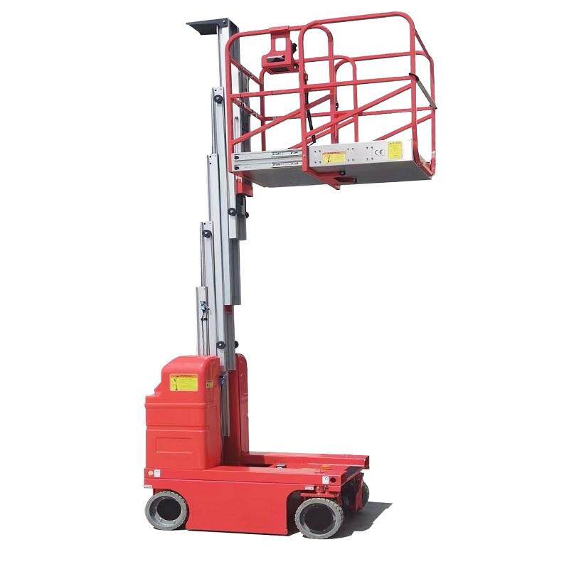 套筒升降机国外电源单桅柱自行走高空作业平台6米小空间垂直升降