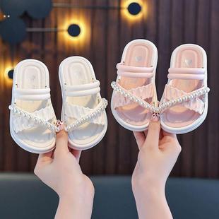 公主风女童时尚拖鞋洋气时髦外穿儿童凉拖鞋女童2025新款夏季外出
