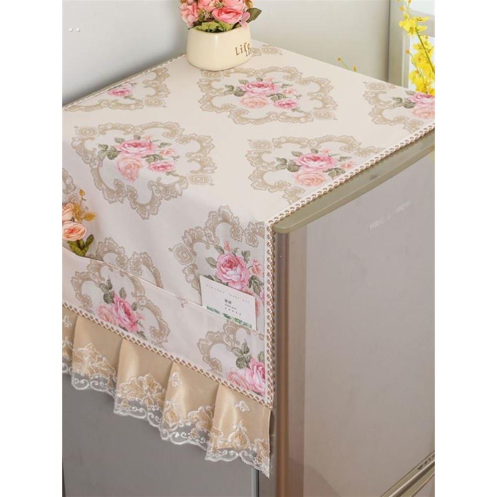 冰箱防尘布防尘罩盖巾冰箱顶盖布装饰双开门四开单开门冰箱罩盖布