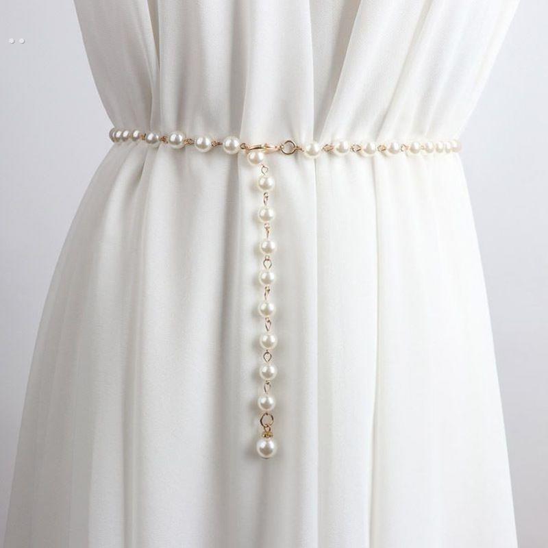 珍珠细腰链腰带女2024新款装饰高级感配连衣裙子收腰配饰时尚链条