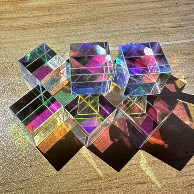 太阳捕手晶体光之立方体棱光镜阳光扑手卧室七彩水晶摆件创意礼物