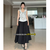 向晚意STUDIO 千金清冷感气质独特漂亮半身裙两件套 套装 夏季 女装