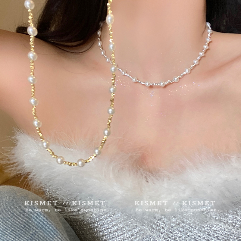 在逃公主~法式珍珠项链女小众轻奢高级感颈链2025新款爆款锁骨链