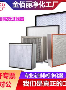 定制有无隔板效过滤器空调W型V型大风量亚耐温洁净空气过滤网