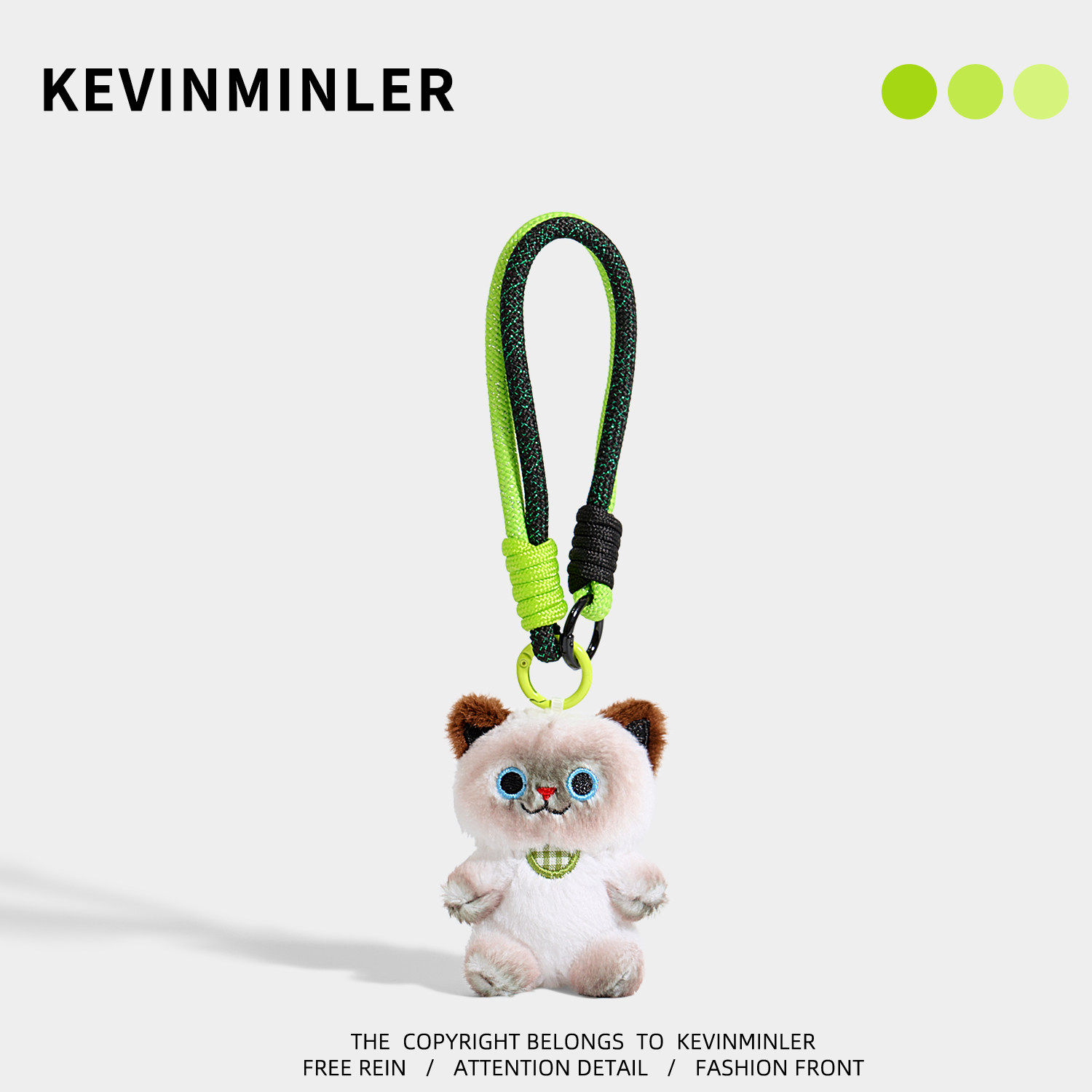KEVINMINLER原创灰脸暹罗猫书包挂件高级感小众钥匙扣车挂饰礼物图片