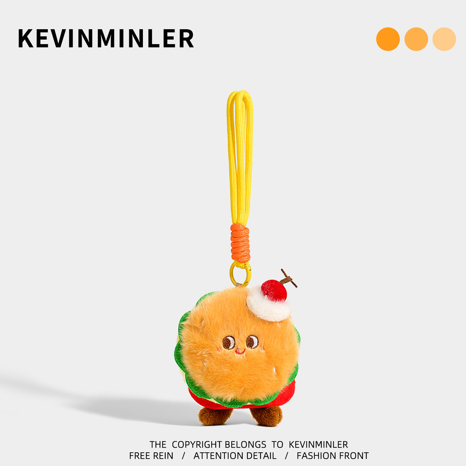 KEVINMINLER原创樱桃汉堡包挂件书包高级感小众钥匙扣车挂饰礼物图片