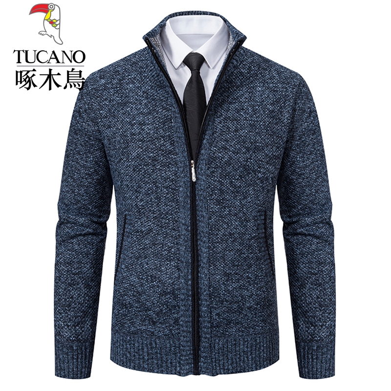 啄木鸟针织衫男秋冬季新款男士开衫毛衣专用针织保暖宽松