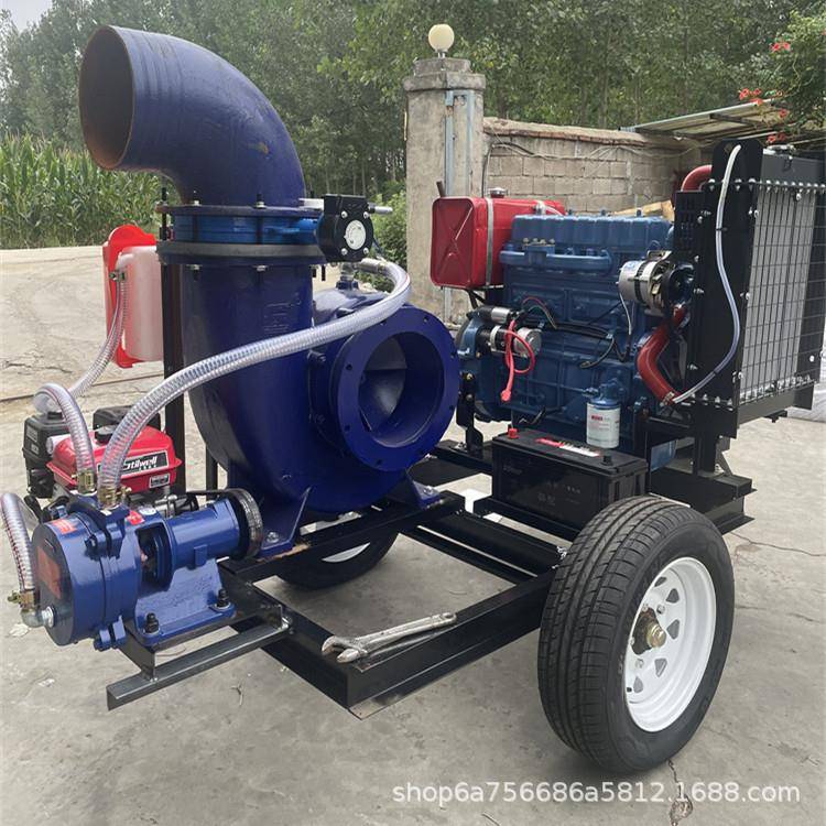 四缸大流量12寸抽水泵6寸8寸灌溉离心泵电机带高压喷灌泵