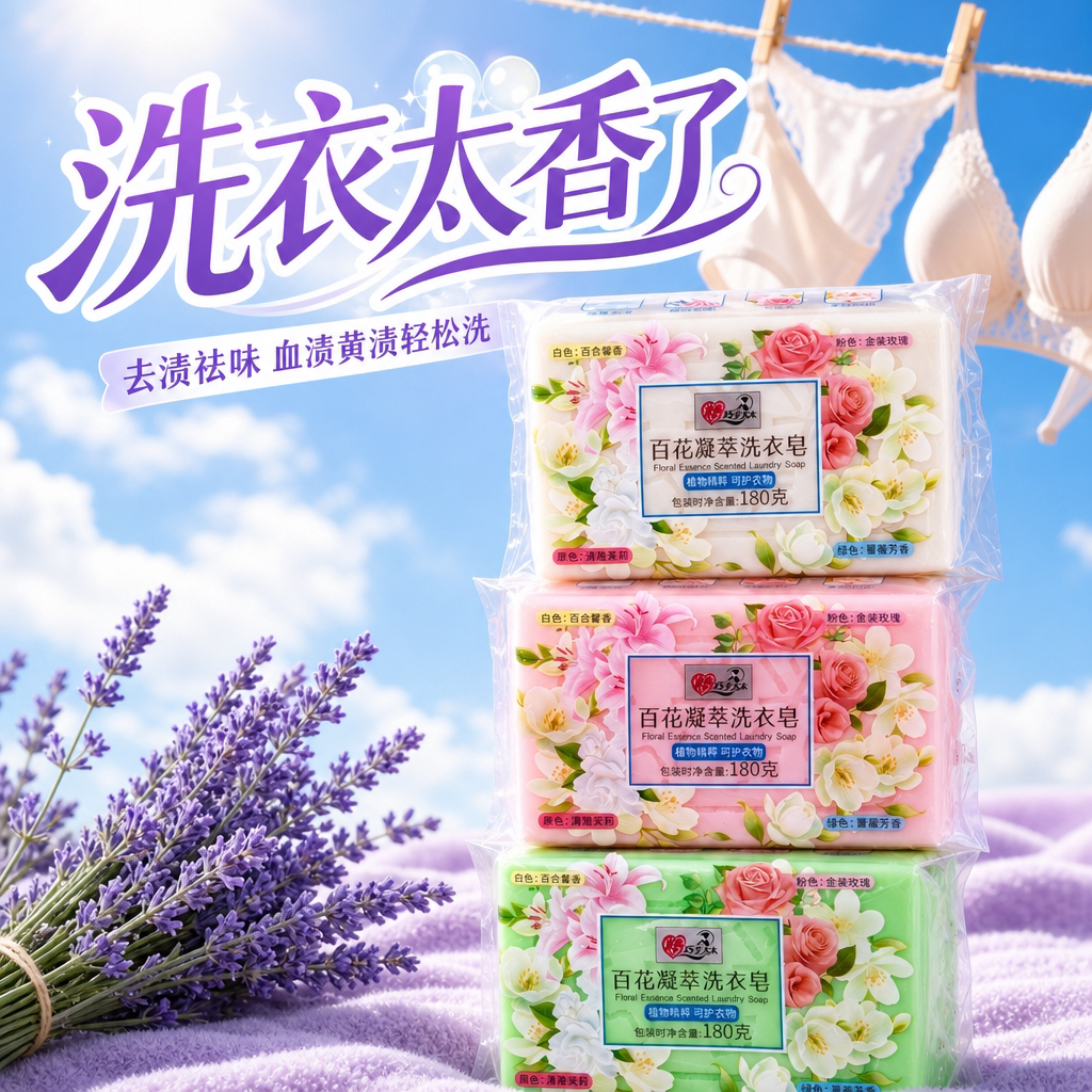 高档花香凝萃内衣皂去菌留香