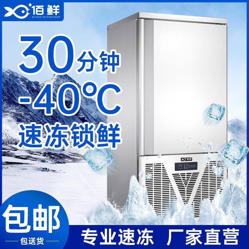 速冻柜商用速冻机饺子海参小型冷冻柜大容量冰箱海鲜速冻冰柜