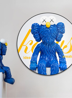 玄关KWAS芝麻街装饰画代简约客厅卧室壁画暴力熊止卡通儿童房挂画