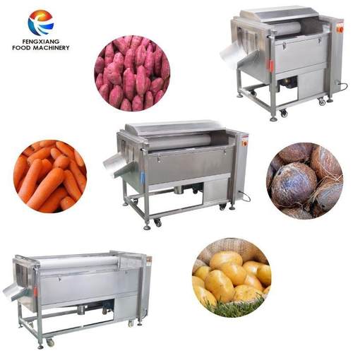 厂家直销毛辊清洗机土豆脱皮机药材全自动毛刷去皮去泥清洗机器