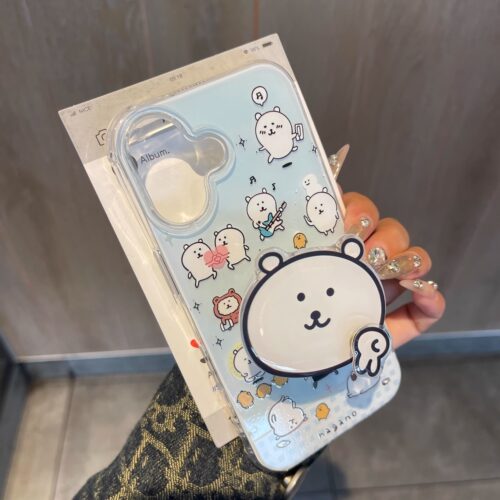 可爱自嘲熊卡通适用苹果手机壳