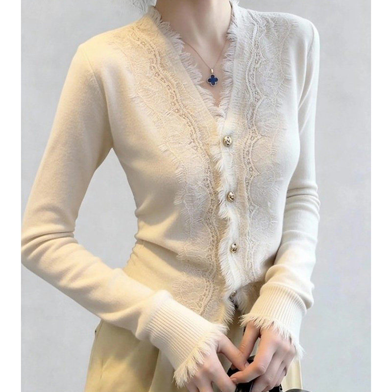 法式温柔气质高级感V领上衣女毛边设计感内搭打底衫可外穿T恤体恤,女装/女士精品,大码内搭,淘宝优惠券,粉丝福利购,淘宝优惠卷