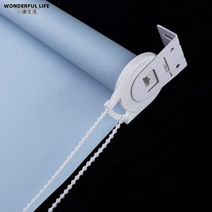 免打孔遮光升降伸缩遮阳帘办公卫生间防水窗户卷帘 卧室窗帘卷拉式
