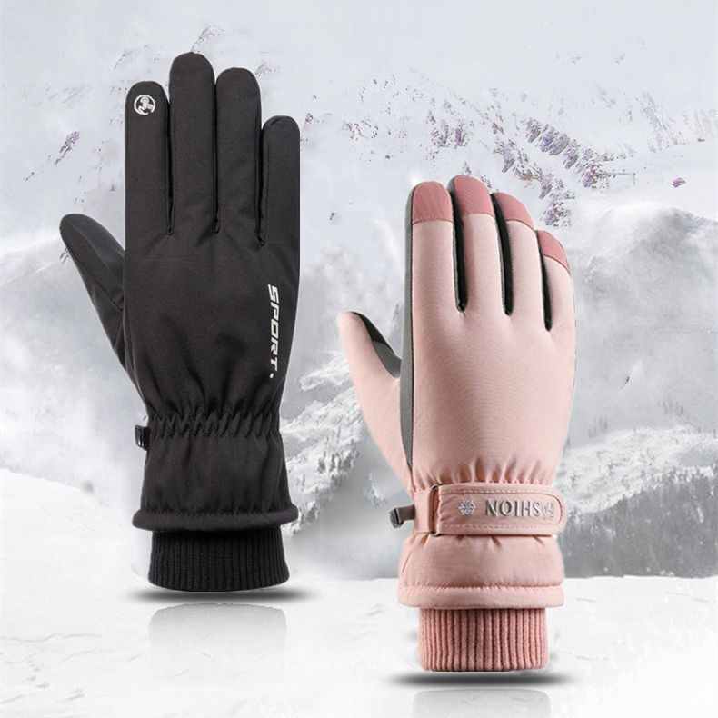 保暖手套男女士冬季滑雪单板韩版触屏电动车骑行玩雪加绒加厚防水