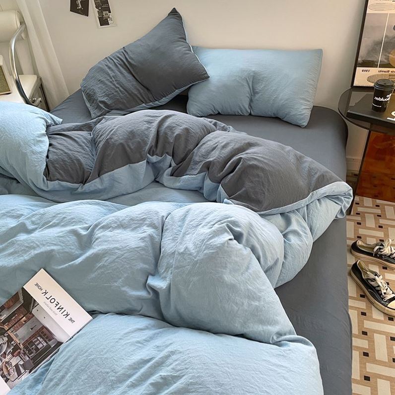 a类母婴级可裸睡超柔磨毛床单四件套四季可用被套宿舍三件套床笠4
