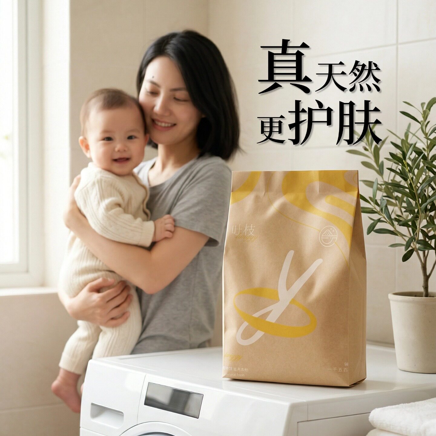 吐枝无患子植物精油洗衣粉天然皂粉内衣除菌母婴无荧光剂3斤大袋