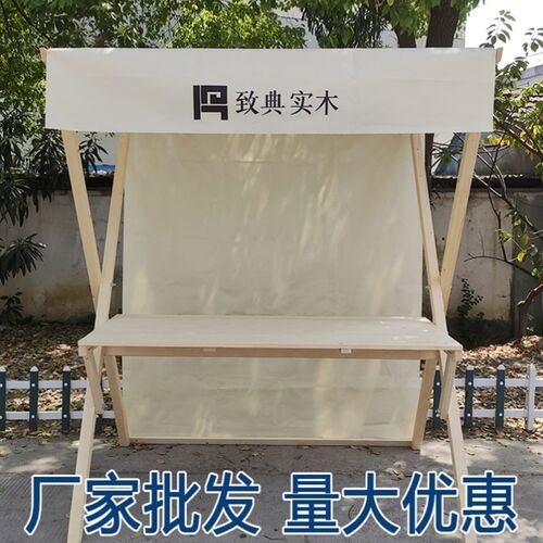 夜市地摊车售货车木质活动棚架市集展示架移动小摊位集市摊位架子