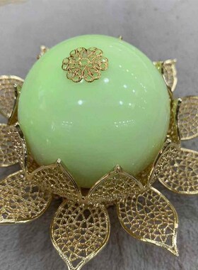 夜光宝莲夜光球夜明珠镶嵌宝莲立体卧室玄关装饰品摆件高级