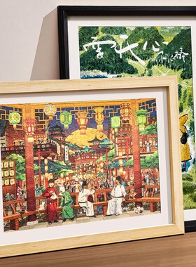 拼图相框1000片70x50x75cm平图装裱框一千片70型专用展示画框定制