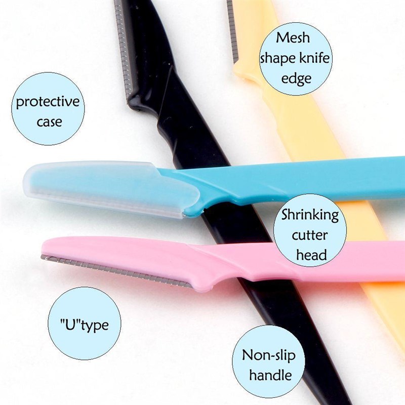 3/4/10Pcs Eyebrow Trimmer FacAe Blade Shaver Portable Eye Br