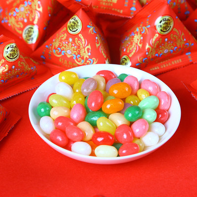 徐福记凤冠霞帔彩豆软糖5OOg结婚礼订婚糖满月专用喜糖果官方正品