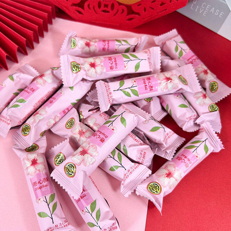 徐福记花海系列牛奶味卷心酥500g喜庆喜糖喜饼婚礼喜事高级零食