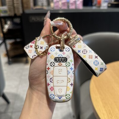 奥迪a6l钥匙套a4l/a3/q5l/q7/q3/q2l/a5/q8/a7/a8l/q4etron壳扣包