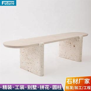 天然大理石台面餐桌和装饰异形台面餐桌茶几面吧台面鞋柜安全石材