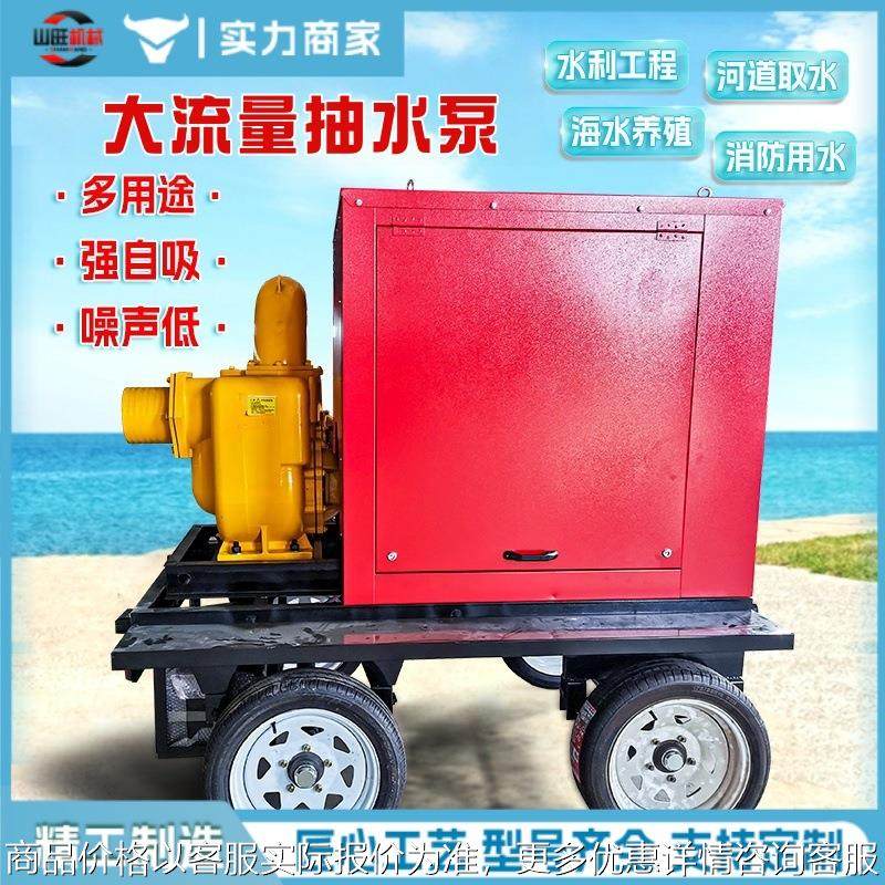 防汛抽水泵大流量1000立方应急排涝泵车移动式抢险防汛排水泵