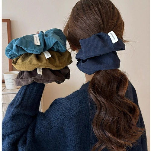 秋冬软糯灯芯绒大肠发圈