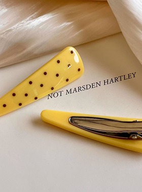 美呆了！介个奶油黄波点发夹我真的会一直夸！一整个清新自然百搭