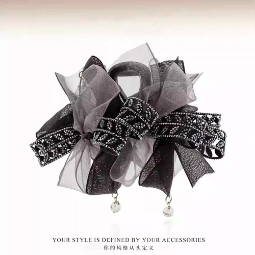 名狐优雅气质盘发鲨鱼夹