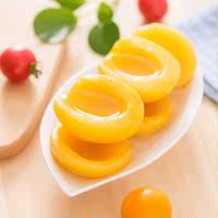 4 cans of yellow peaches 510g, whole peaches cut in half, fresh and crisp, peach fruit products, peach meat products, sugar water cans thumbnail 3