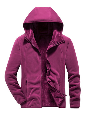 Fashion Women's Coats With Fleeces Winter Pop Zipper Hoodies
