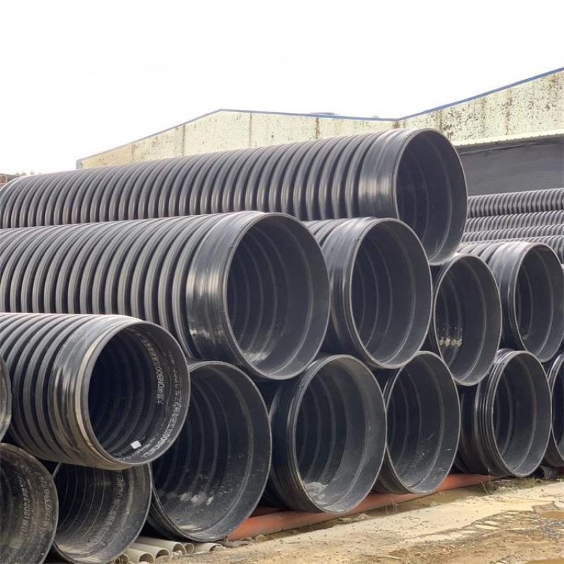 hdpe双高筋缠绕管pvc双壁波纹管增强缠绕B型克拉管中空壁井筒管
