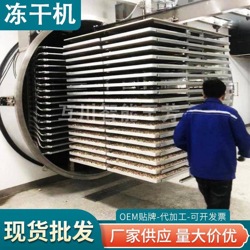 猫胸肉全自动冷冻干粮干燥设机 真空冻干冻鹌鹑蛋黄温脱低鸡水冻