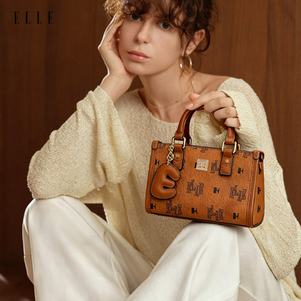 ELLE2025新款女包TONI琥珀流光经典盒子包轻奢小众高级感手提包包