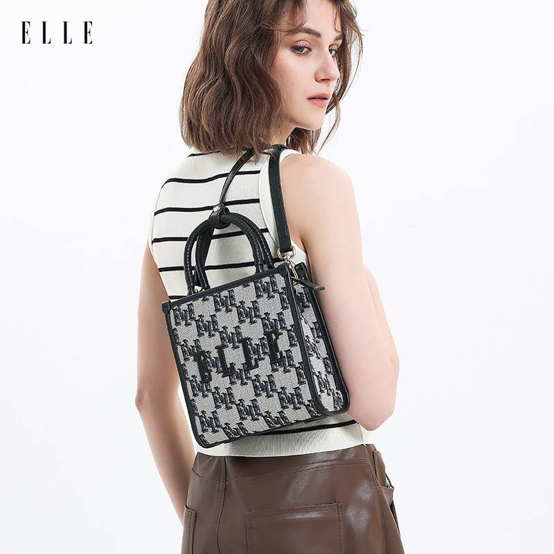 ELLE新款老花托特包印花女款