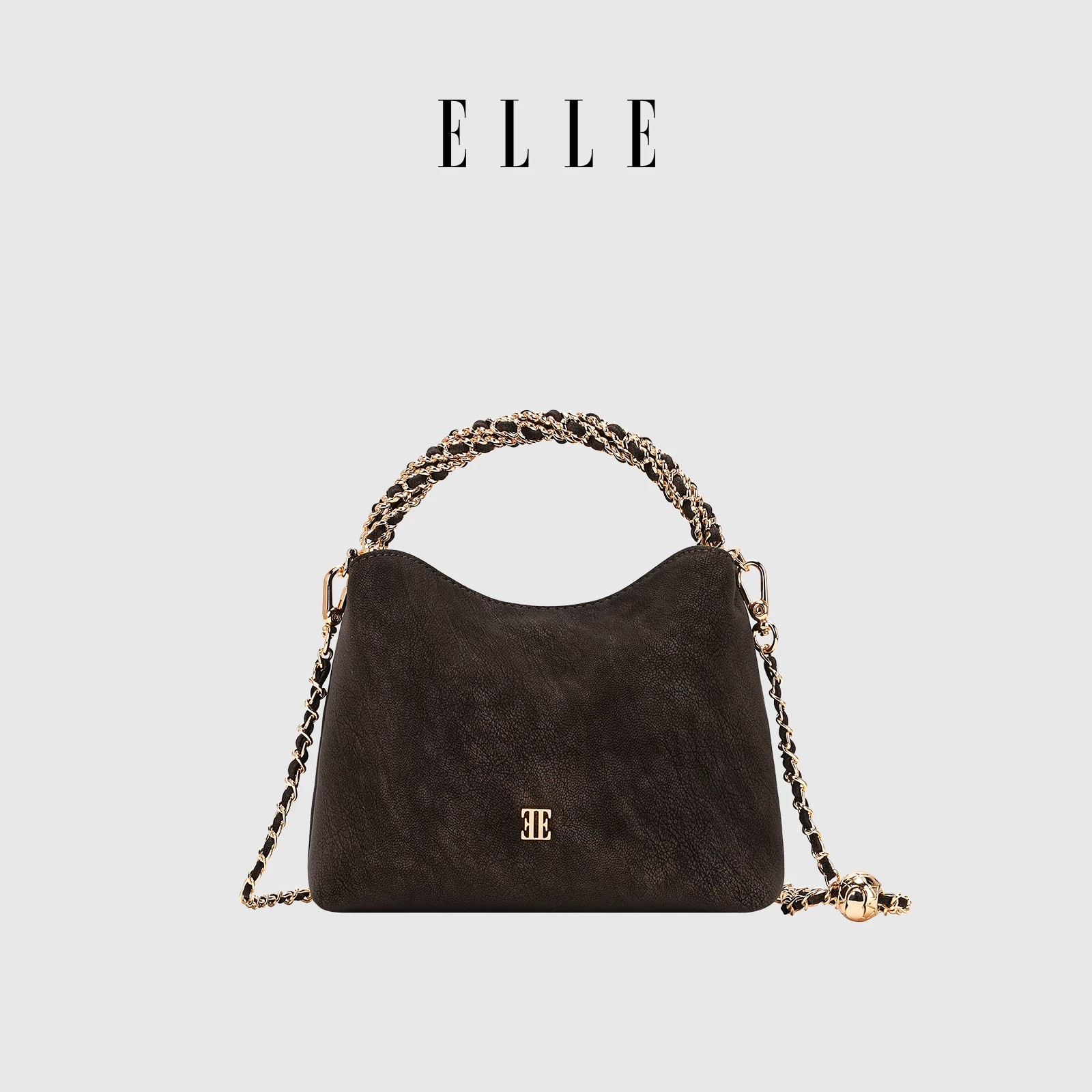 ELLE轻奢通勤单肩斜挎包图片