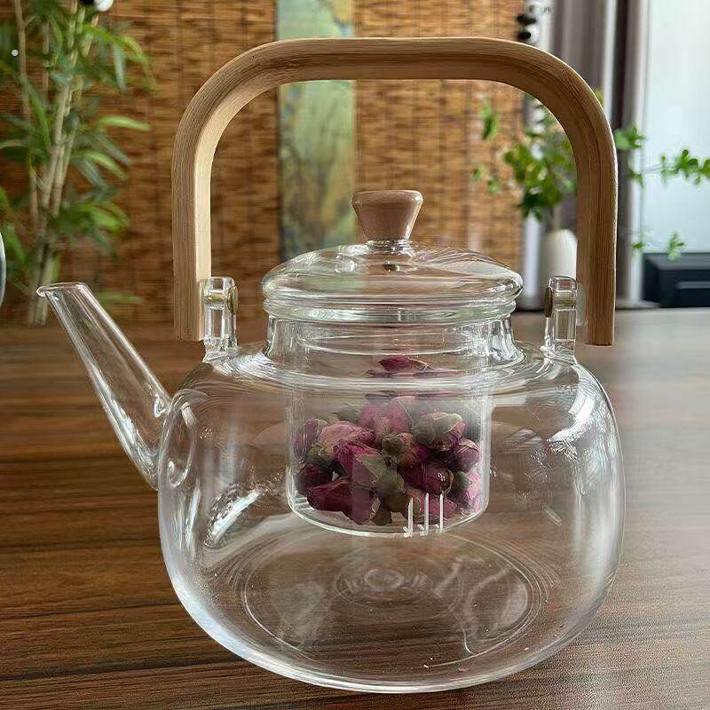 玻璃缇凉壶电陶炉加热煮茶壶耐热黑茶壶家用泡茶壶养生烧水壶