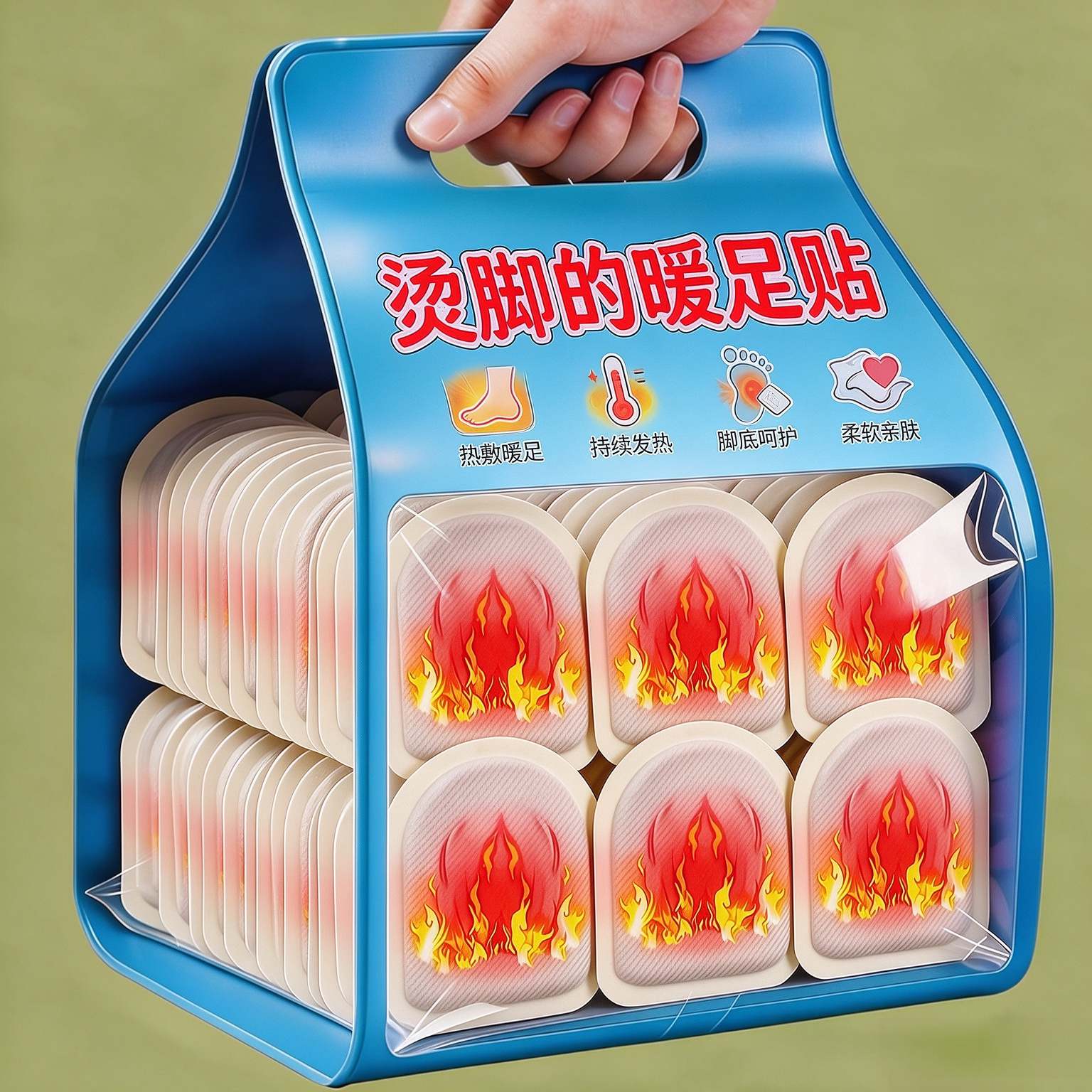 艾草自发热暖足贴暖脚底贴足底生姜发热贴脚底暖贴足热帖足底鞋垫